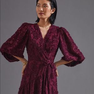 Anthropologie Hutch Rosa floral wrap dress